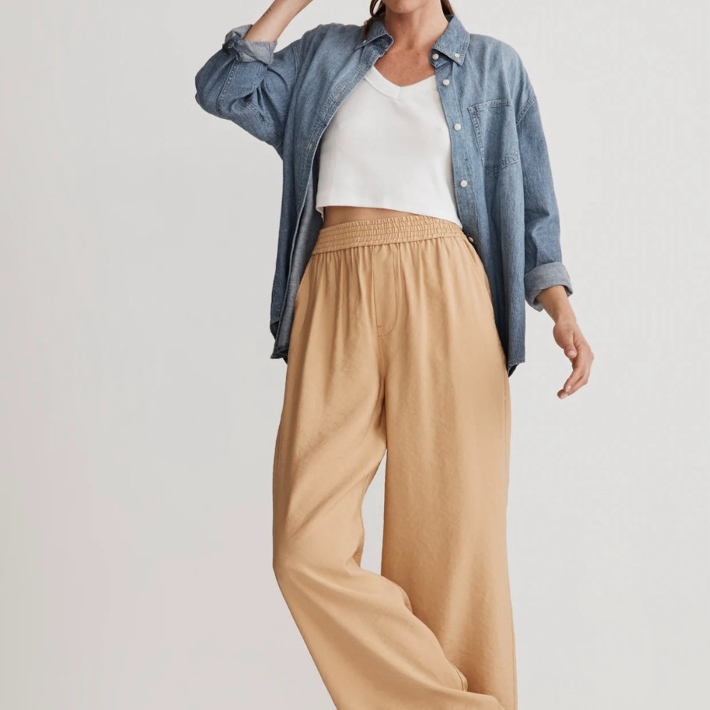 Madewell Petite Carley Wide-Leg Pant